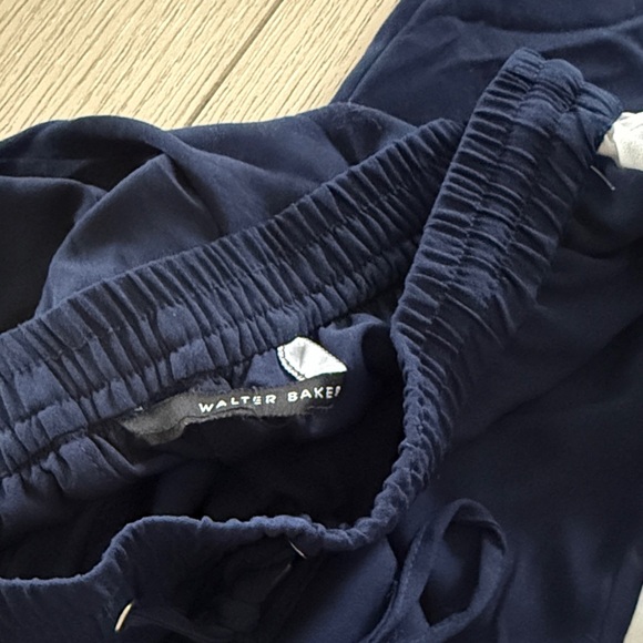 Walter Baker Navy Track Pants with White Side Stripes size S/M - Picture 7 of 7